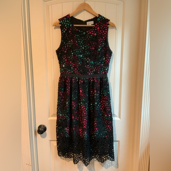Anthropologie Wolven Black Lace Overlay Dress with Pockets Women’s Size 8 - Picture 5 of 13